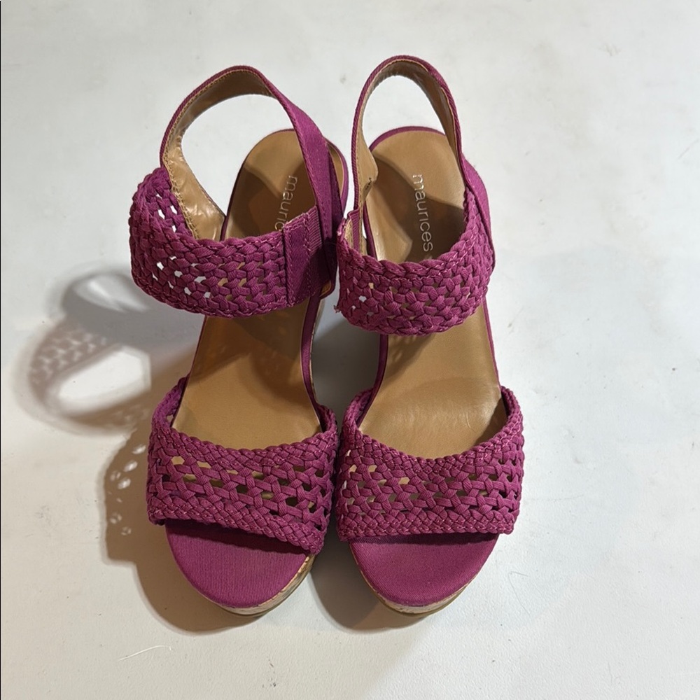 Maurices Women's Pink Woven Sandals